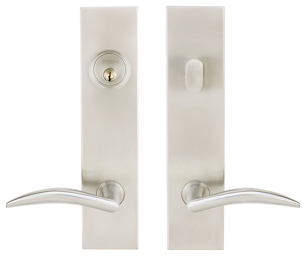 Air-Stream Lever, Tubular Entry, Single Cylinder, RH, Satin Stainless Steel