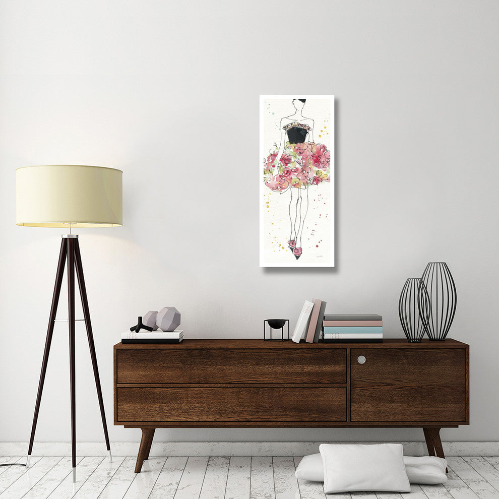 "Floral Fashion II" Digital Paper Print by Anne Tavoletti, 18"x42"