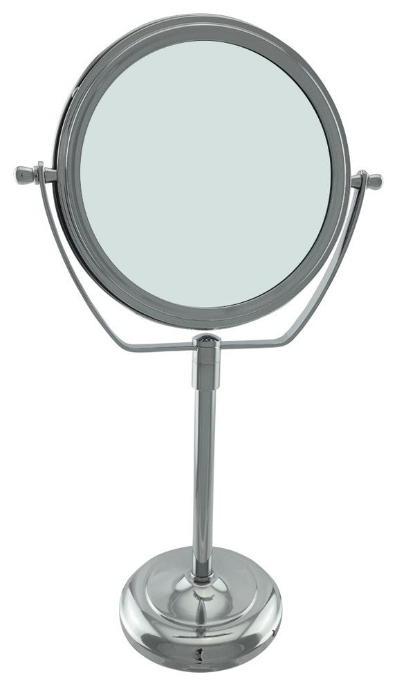 Table Makeup Mirror Chrome Brass Swivel Magnifying Two Sided |