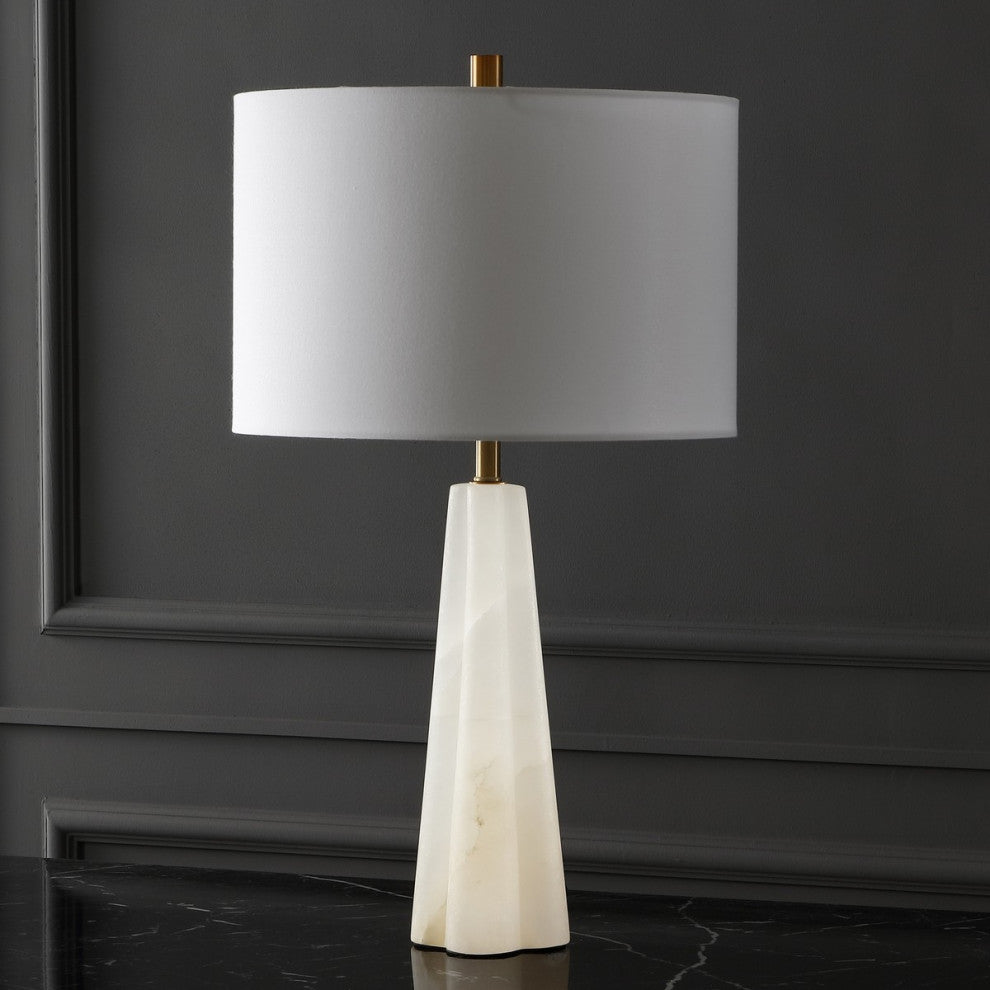 Safavieh Couture Aaron Alabaster Table Lamp White/Gold