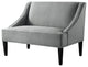 Inspired Home Aryanna Bench Upholstered, Light Gray Linen