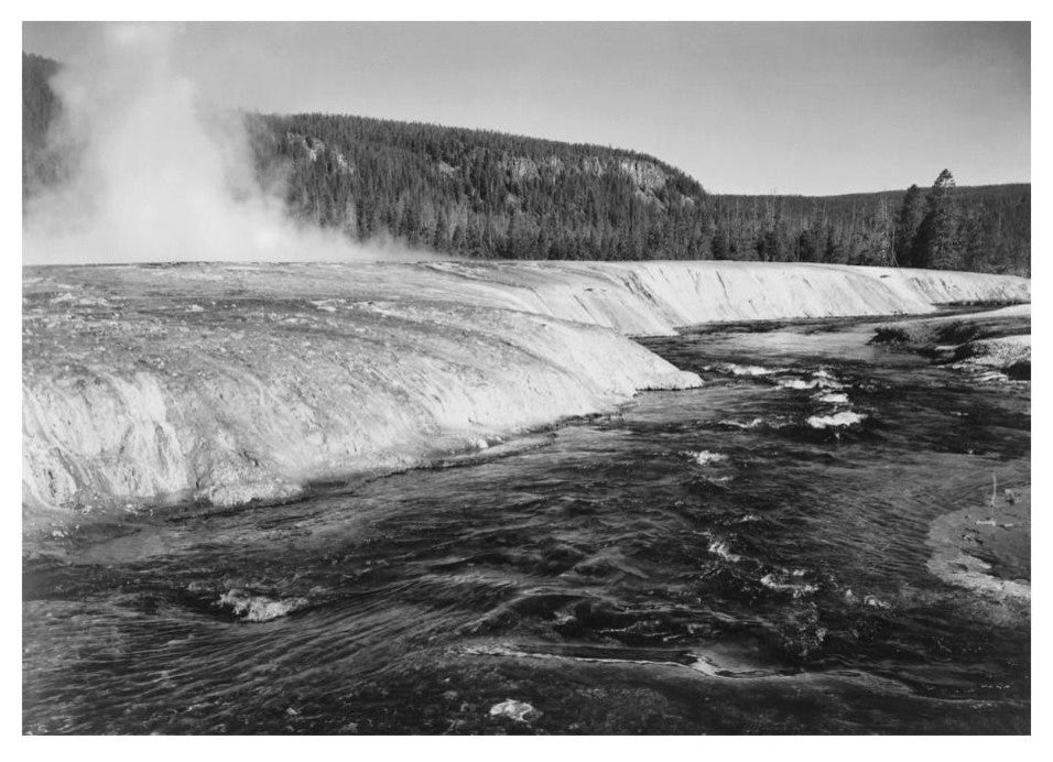 "Firehold River, Yellowstone National Park, ca. 1941-1942" Paper Art, 24"x18"