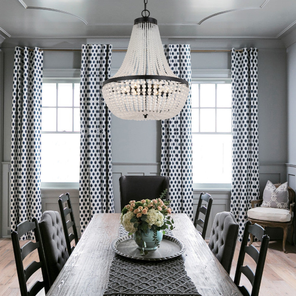 Crystorama Rylee 6-Light Chandelier, Matte Black