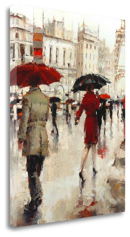 "Parting On A Paris Street" By Lorraine Christie, Giclee on Gallery Wrap Canvas