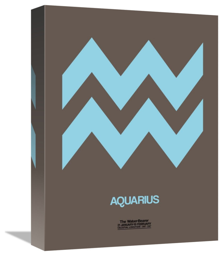 "Aquarius Zodiac Sign Blue" Fine Art Print