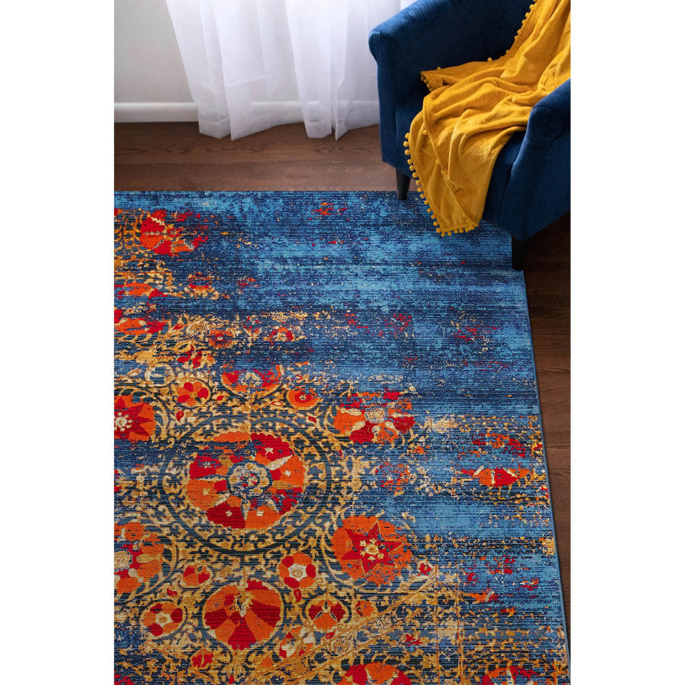 Marina Suzanie Indoor/Outdoor Rug, Blue, 6'6"x9'3"