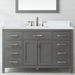 Valentino 54" Single Vanity, Gray