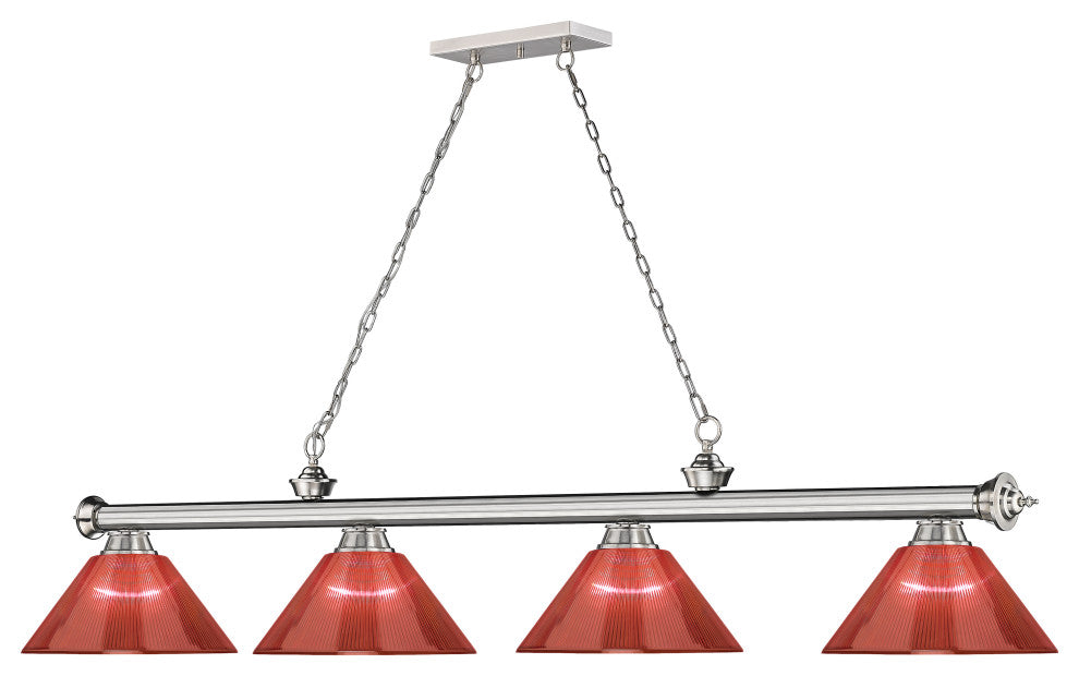 Zlite 2306-4BN-ARBG 4-Light Billiard, Burgundy