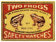 "Two Frogs Safety Matches" Digital Paper Print by Phillumenart, 38"x29"