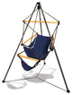 Hammaka Tripod Stand with Hanging Cradle Chair Combo, Midnight Blu