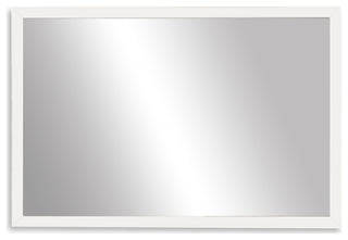 Ellis Framed Wall Mirror, White, 28"x24"
