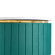 Console Entry Table Sideboard, White Teal Blue, Velvet, Modern Lounge Cafe