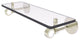 Clearview 16" Glass Shelf with Groovy Accents, Polished Nickel