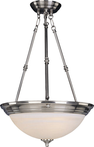 Maxim Lighting 3-Light Invert Bowl Pendant in Satin Nickel - 5845MRSN