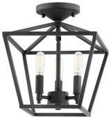 Quorum 304-10-69 Three Light Dual Mount, Black Finish