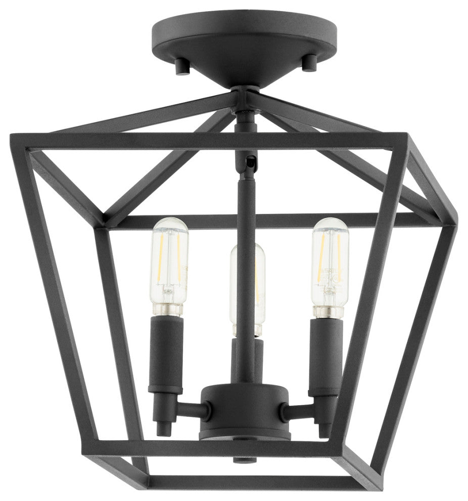 Quorum 304-10-69 Three Light Dual Mount, Black Finish