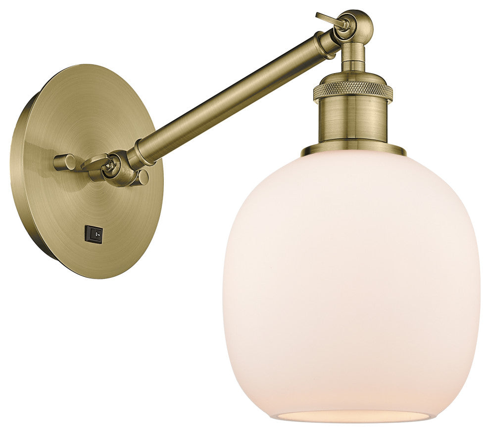 Innovations 317-1W-AB-G101-LED 1-Light Sconce, Antique Brass