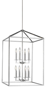 Perryton Eight Light Hall / Foyer Pendant in Chrome