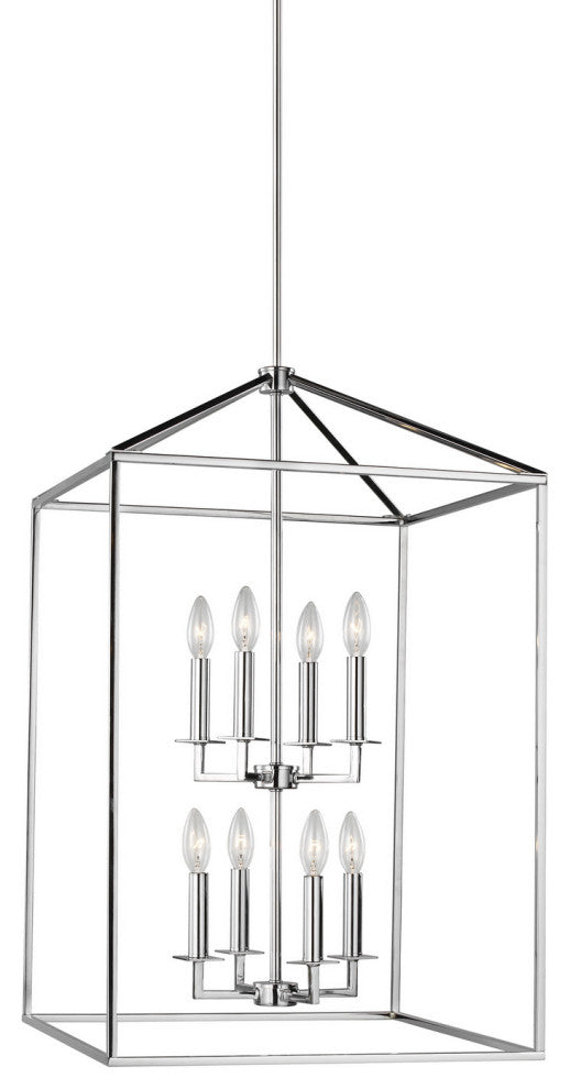 Perryton Eight Light Hall / Foyer Pendant in Chrome