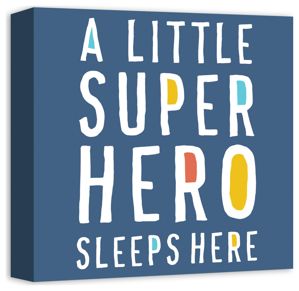 Little Super Hero 12x12 Canvas Wall Art
