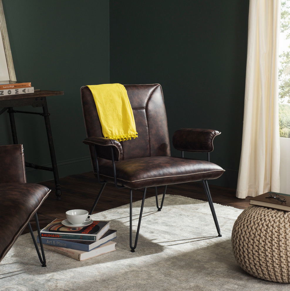 Safavieh Johannes Arm Chair, Antique Brown
