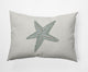 14x20" Starfish Nautical Decorative Indoor Pillow, Sage