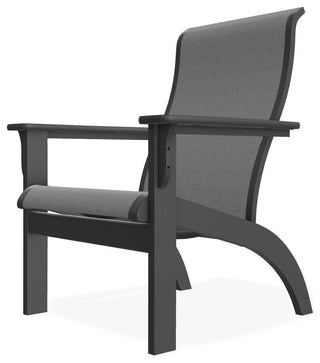 Adirondack Sling Outdoor Adirondack Armchair, Titanium/Graphite