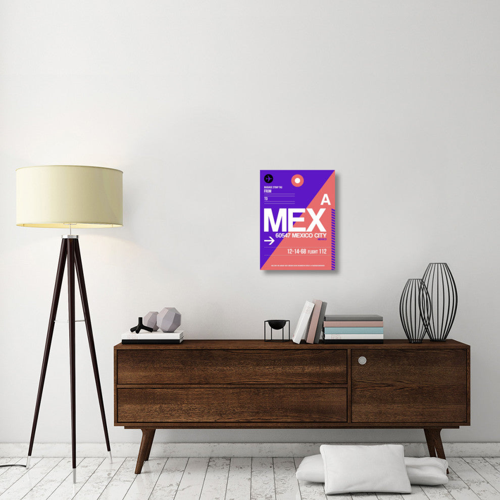 "MEX Mexico City Luggage Tag 1" Fine Art Print