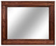 Herringbone Stained Vanity Mirror, Red Oak, 36"x30", Horizontal