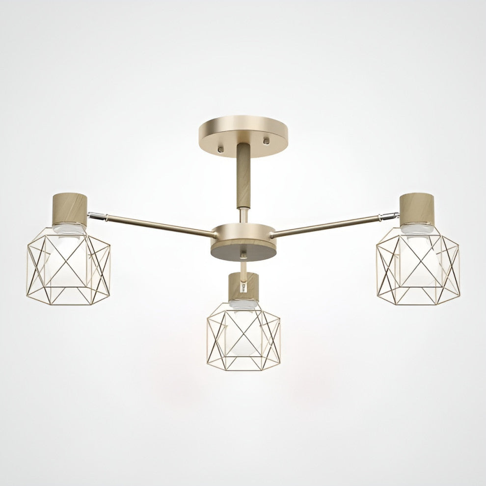 Lancy | Modern Creative Wooden Ceiling Chandelier for Living Room, Bedroom, White, 3 Lights