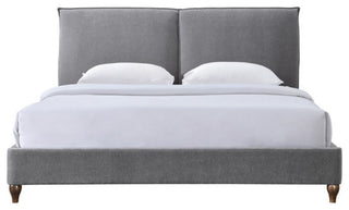 Safavieh Couture Sophianna Platform Bed, Dark Grey/Walnut, Queen