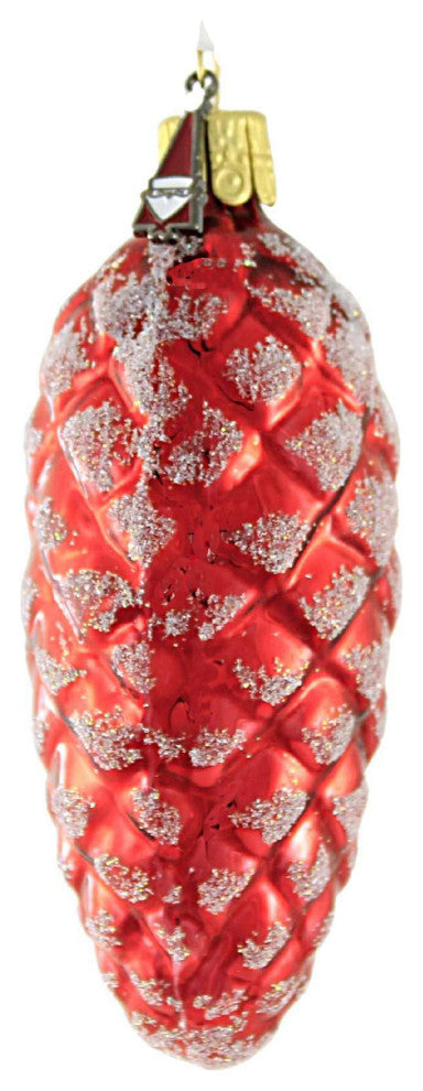 Santa Land Shimmering Woodland Splendor 5 Pc  Set Ornaments Pinecones 21E1060