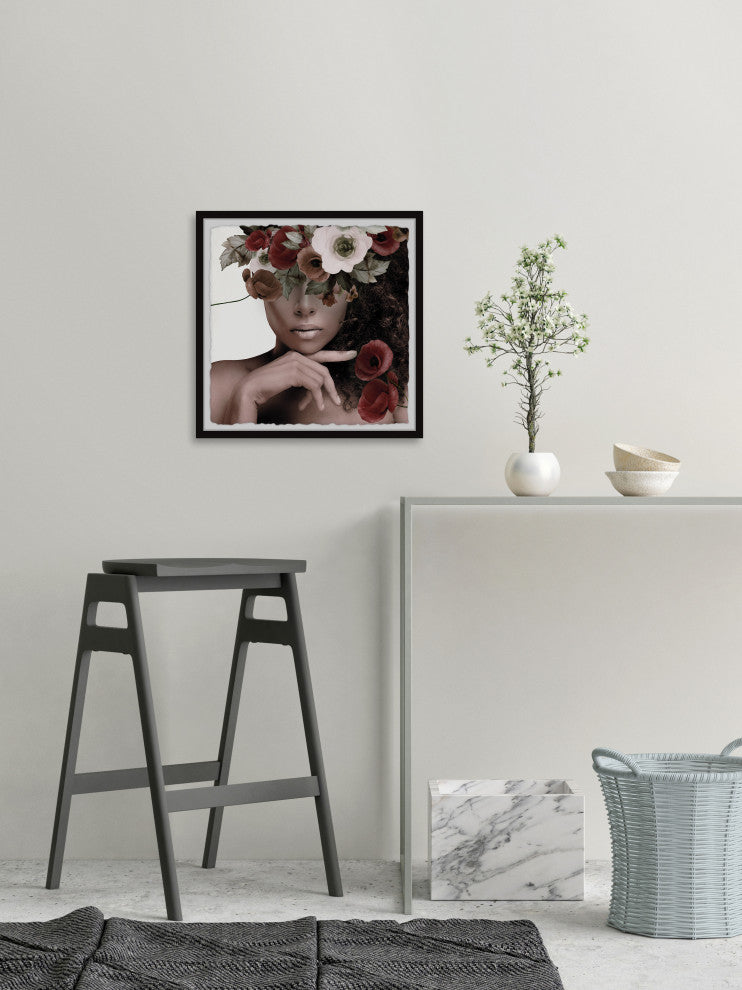 "Poppy Desires" Framed Painting Print, 12x12