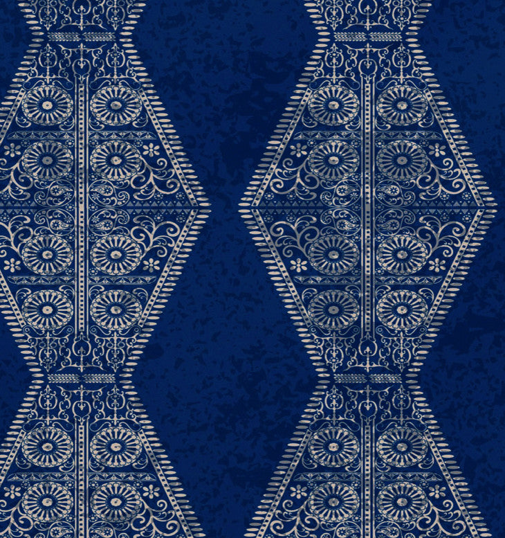 Pyramid Stripe Geometric Print Placemat, Set of 4, Blue