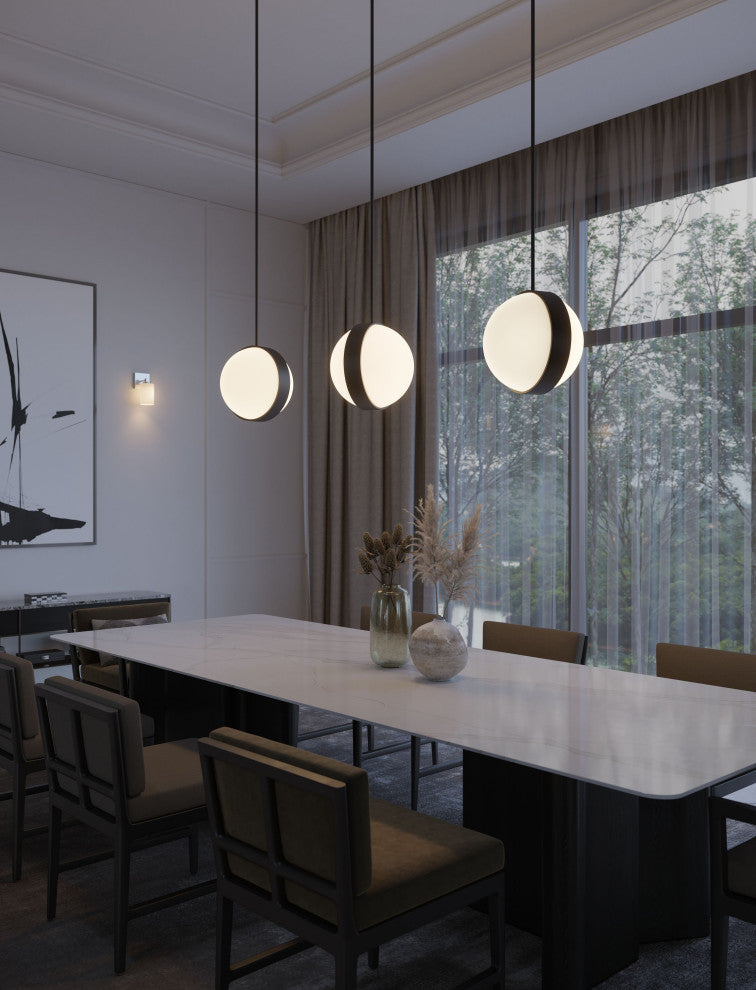 Verona Pendant, Black, 13, Led Pendant