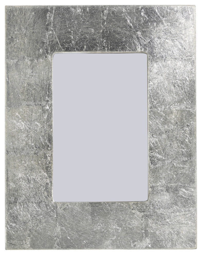 4"x6" Photo Frame, Silver Finish With Leaf Design