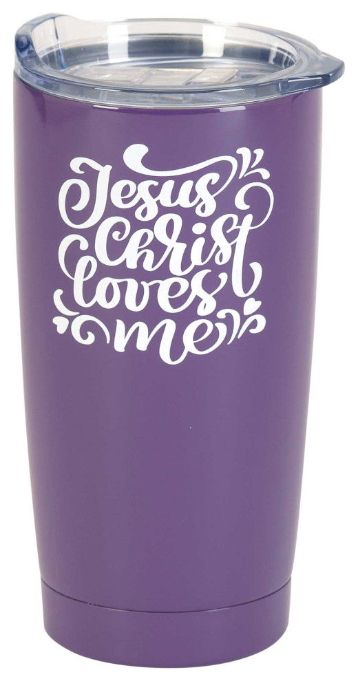 Tumbler, Jesus Loves Me, Purple, 20 oz