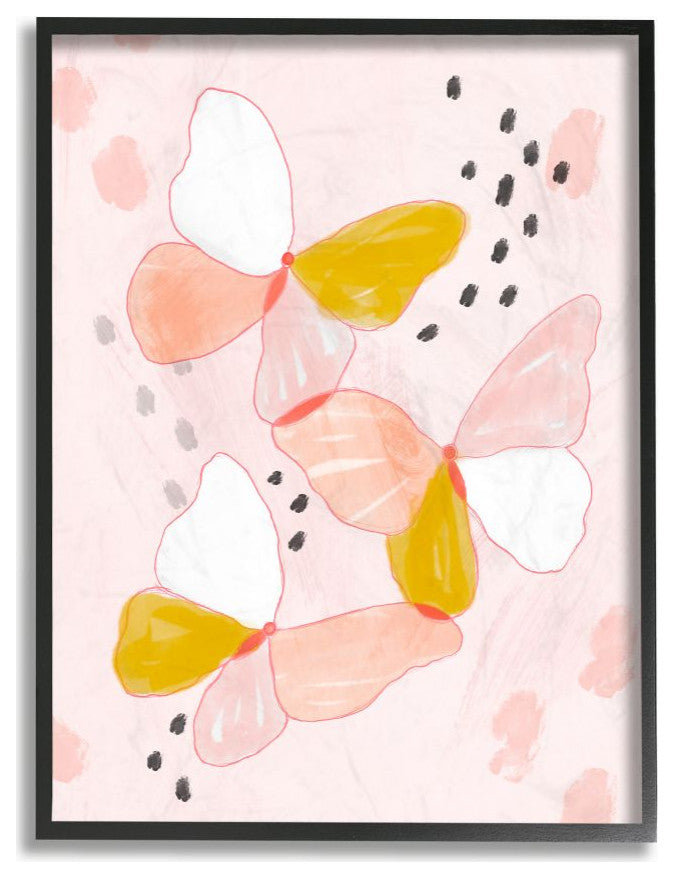 Kids Abstract Pink Butterfly Design, 11"x14"