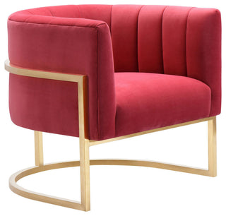 TOV Furniture Magnolia Hot Pink Velvet Chair