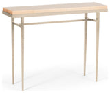Wick 42" Console Table, Soft Gold Finish, Maple Natural Accents