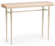 Wick 42" Console Table, Soft Gold Finish, Maple Natural Accents
