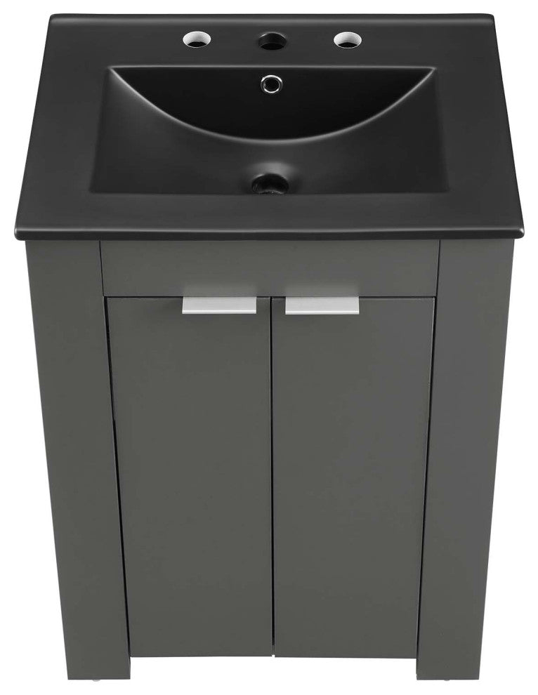 Maybelle 24" Bathroom Vanity - Gray Black