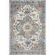 8" x 10" Blue and Ivory Center Medallion Area Rug