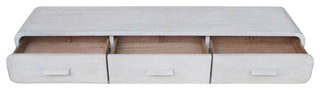 Wood, 71"L Media Stand, 3 Drawers, Whitewash