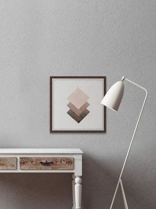 "Brown Tiles" Framed Painting Print, 12"x12"