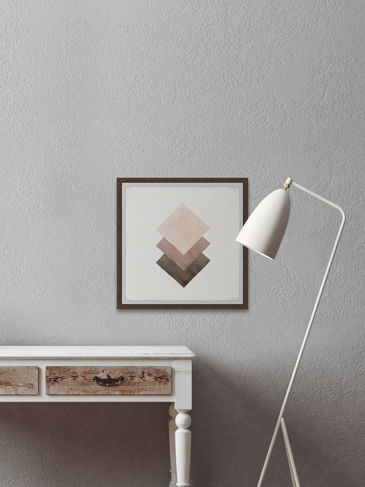 "Brown Tiles" Framed Painting Print, 12"x12"