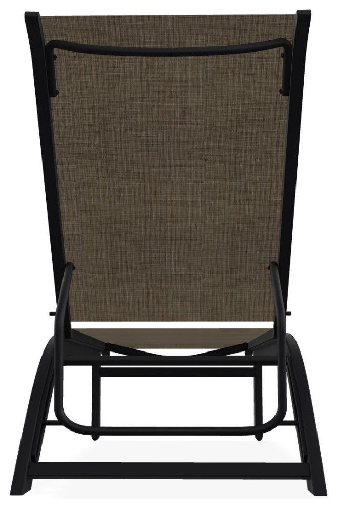 Kendall Sling Stackable Outdoor Chaise Lounge, Kora/Black