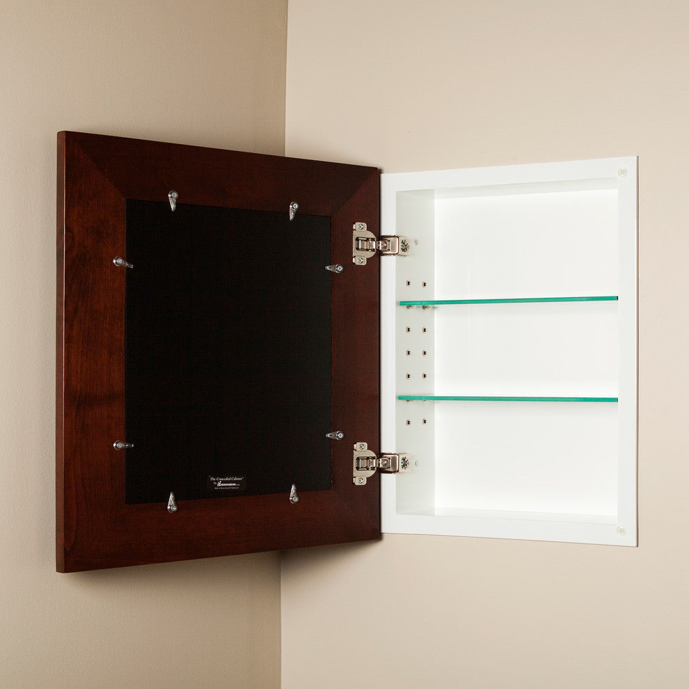 14"x18" Fox Hollow Furnishings Mirrored Medicine Cabinet, Espresso