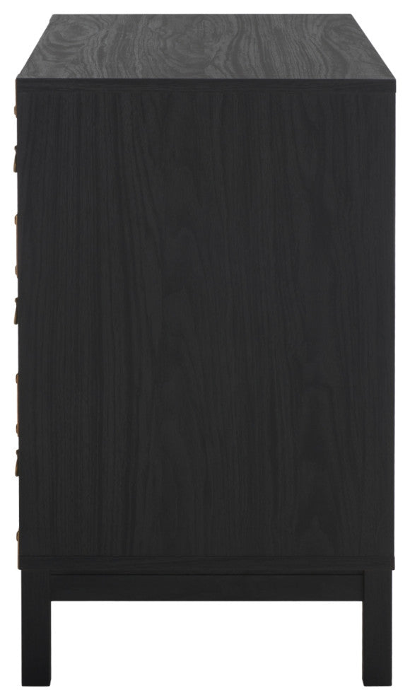 Safavieh Galio 3 Drawer Chest, Black/Gold