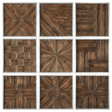 Bryndle Rustic Wooden Squares, Set of 9